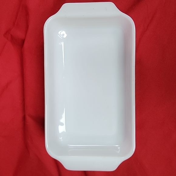 VINTAGE ANCHOR HOCKING FIRE KING #432 WHITE FRUIT HARVEST DESIGN 1.5 QT 12X6.5X2 - Picture 2 of 10